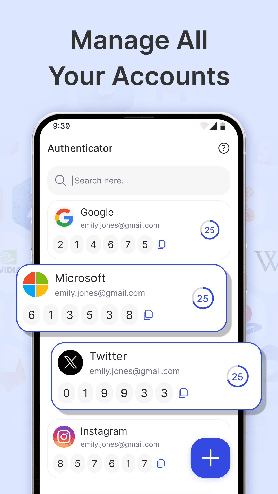 Authenticator App: Manage all your accounts